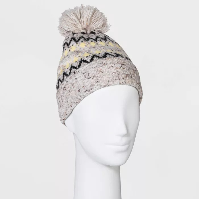 Women's Lined Fair Isle Pom Beanie - Universal Thread™ | Target