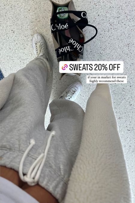 Airplane travel outfit ✈️ my sweatpants are 20% off right now - they’re super comfy, highly recommend!  Just got these new adidas sambas & love 🫶🏼

Travel outfit; airplane outfit; Abercrombie sweatpants; gray sweatpants; cozy sweatpants; Sherpa jacket; teddy jacket; white teddy jacket; Chloe tote; Chloe bag; adidas samba; Christine Andrew 

#LTKfindsunder100 #LTKtravel #LTKstyletip