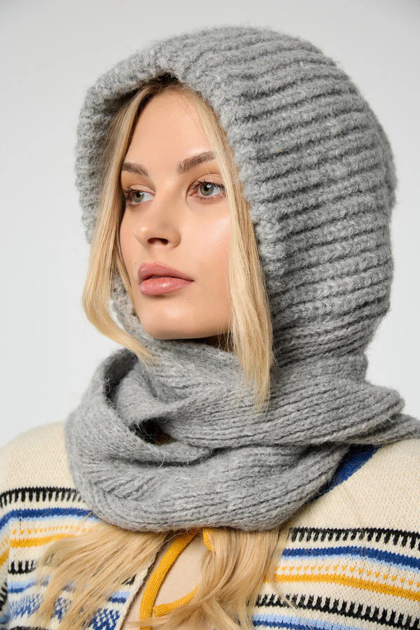 Cozy Knit Hooded Scarf | Saachi