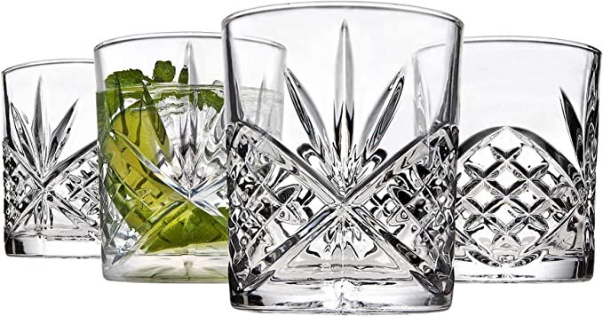 Amazon.com | Godinger Old Fashioned Whiskey Glasses, Shatterproof and Reusable Acrylic - Dublin C... | Amazon (US)