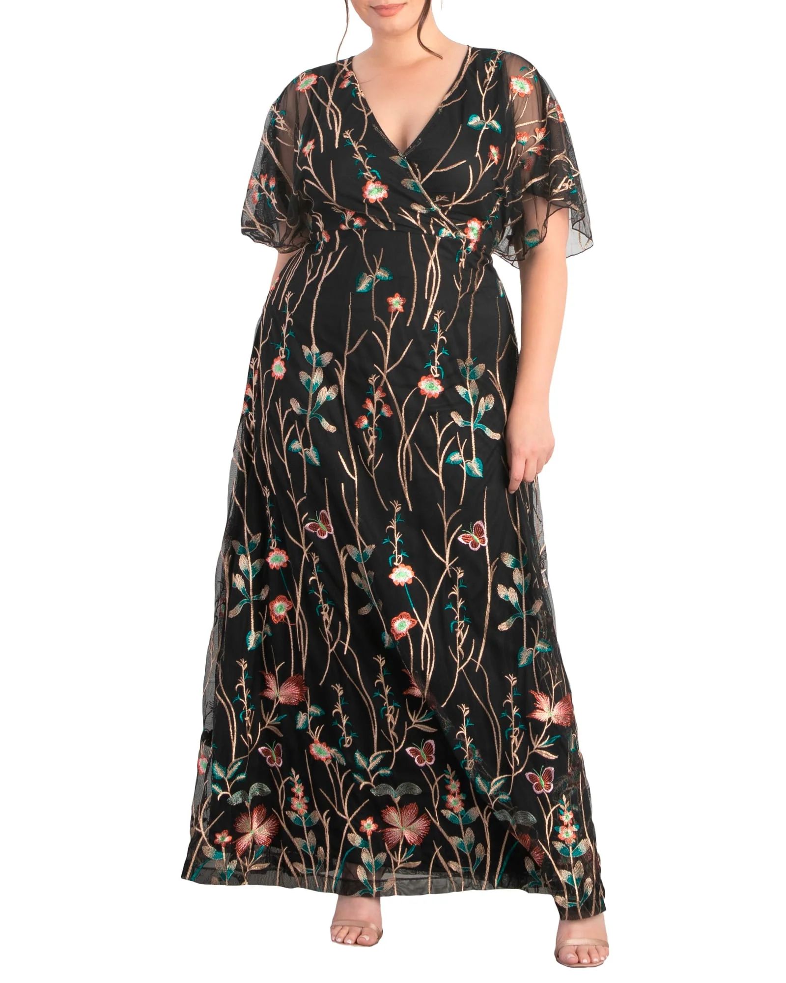 Embroidered Elegance Evening Gown | ONYX | Dia & Co