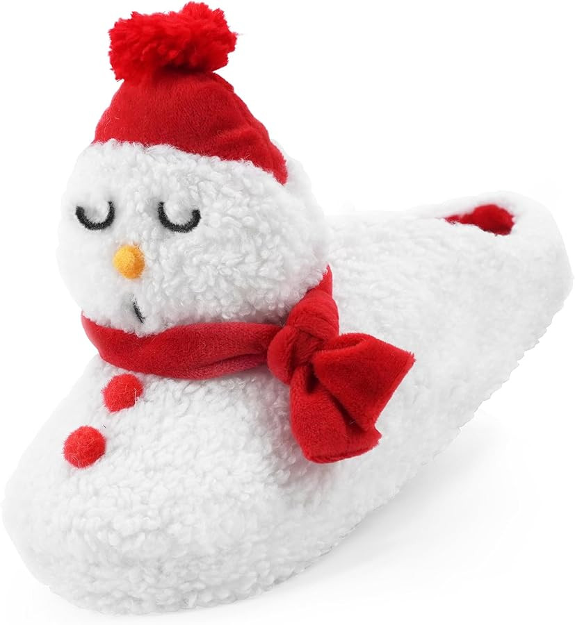 SKYWHEEL Women's Reindeer Slippers Comfortable and Breathable Plush Lined Warm Indoor Outdoor Non... | Amazon (US)