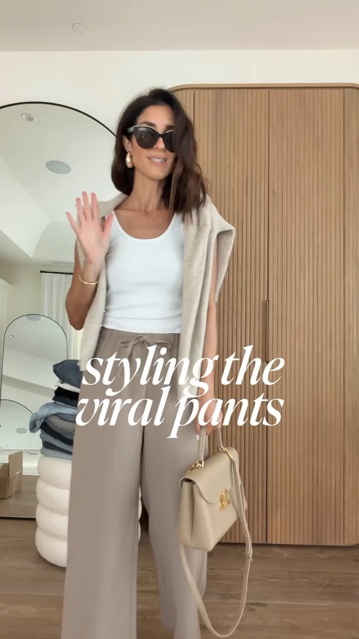 Styling the viral @Aritzia pants! I’m just shy of 5-7” wearing the size SMALL REGULAR pants in the color nomad taupe , small sweater and XS tank top. #stylinbyaylin #springoutfit #basics

#LTKgrwm #LTKootd #LTKSeasonal