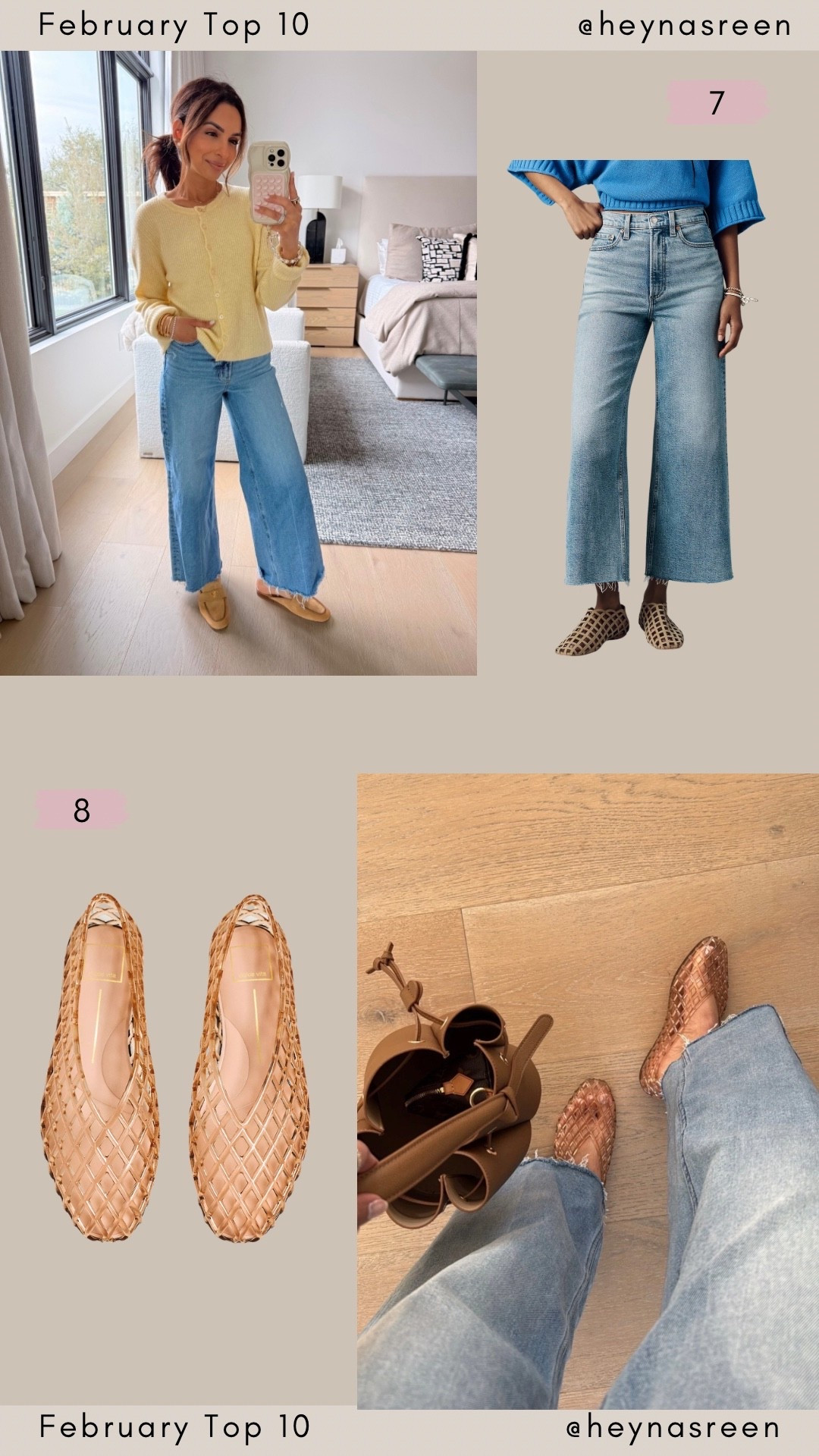 February Top 10:
#7: Anthropologie Pistola jeans 
#8: Dolce Vita jelly flats 