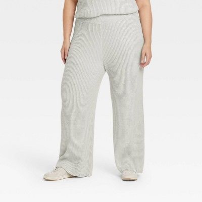 Women's Plus Size Mid-Rise Sweater Pants - Ava & Viv™ | Target