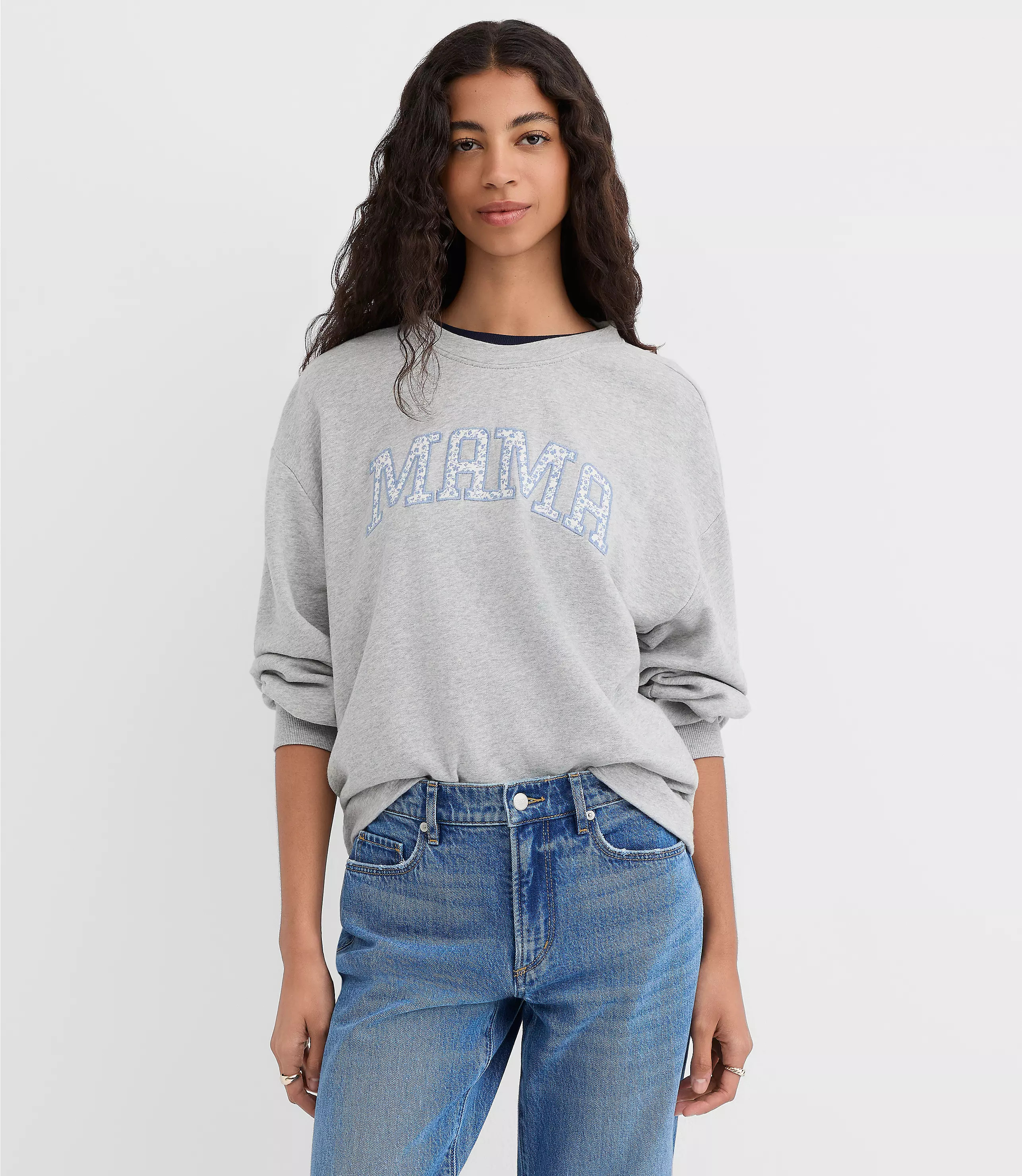 Mama Patchwork Sweatshirt | LOFT