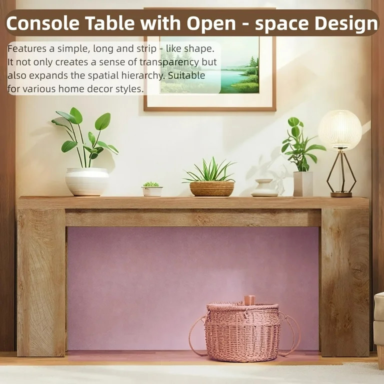 Fnova 70.9" Farmhouse Console Table for Entryway, Long Narrow Wood Entryway Table, Easy Assembly,... | Walmart (US)