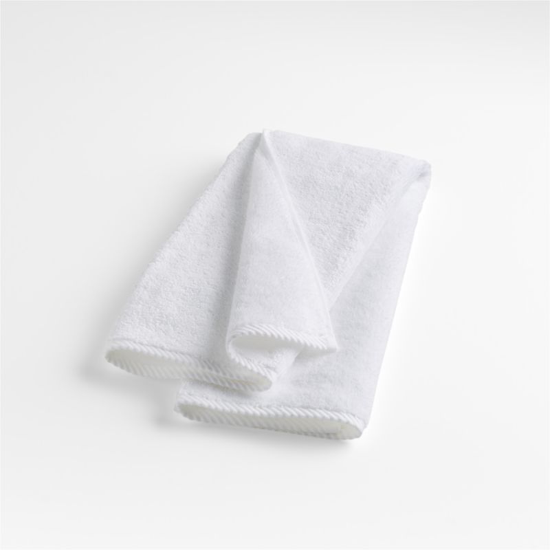 Quick-Dry White Organic Cotton Hand Towel + Reviews | Crate & Barrel | Crate & Barrel