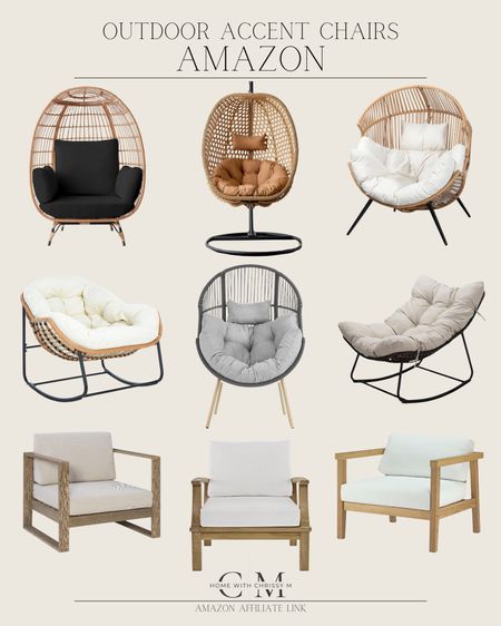Amazon Home / Amazon Outdoor Furniture / Patio Accent Chairs / Patio Egg Chairs / Patio Lounge Chairs / Patio Furniture / 

#LTKstyletip #LTKhome #LTKSeasonal