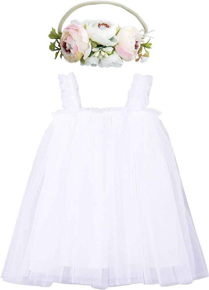 BGFKS Layered Tulle Tutu Dress for Toddler Girls,Baby Girl Rainbow Tutu Princess Skirt Set with F... | Amazon (US)