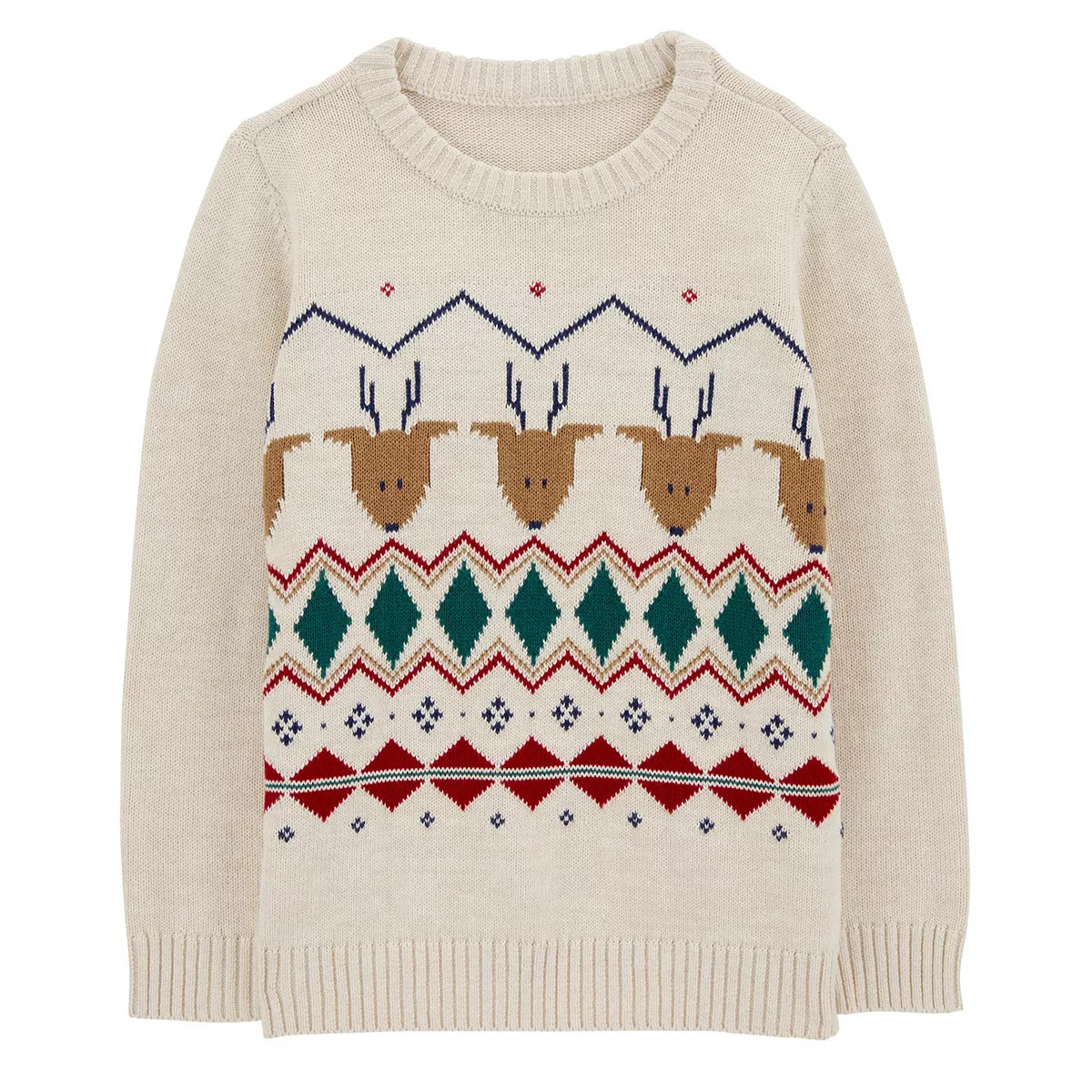 Boys 4-8 Carter's Cotton Reindeer Sweater | Kohl's