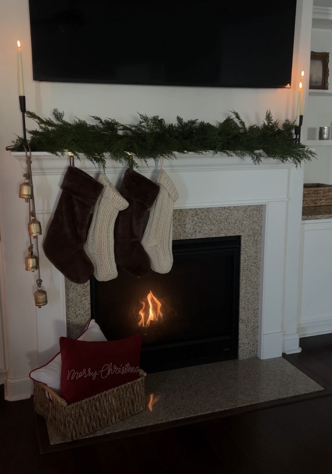 minimalist fireplace mantel  

#LTKSeasonal #LTKhome #LTKHoliday