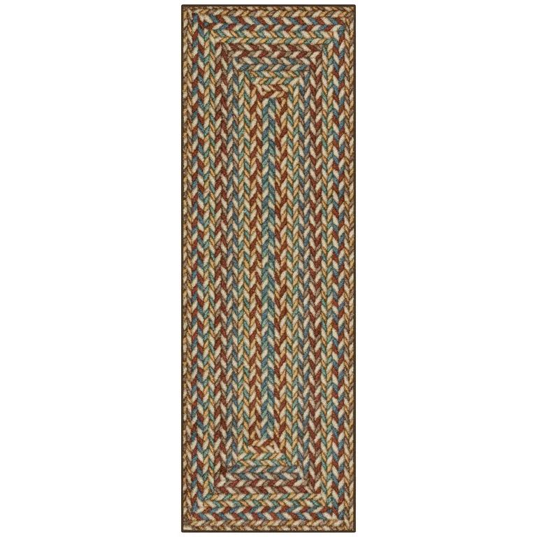 Mainstays Traditional Multicolor Print Braid Indoor Hallway Runner Rug, 1'8"x5' | Walmart (US)