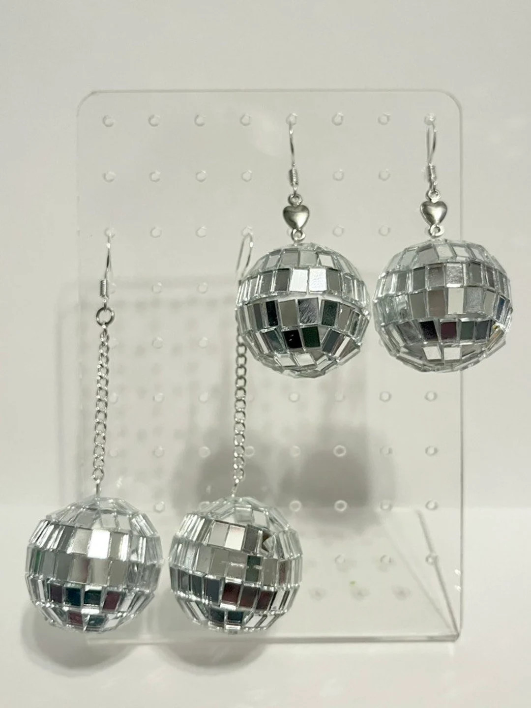 Disco Ball Earrings Chain Link Disco Ball Earrings Festival Rave Earrings - Etsy Mexico | Etsy ROW