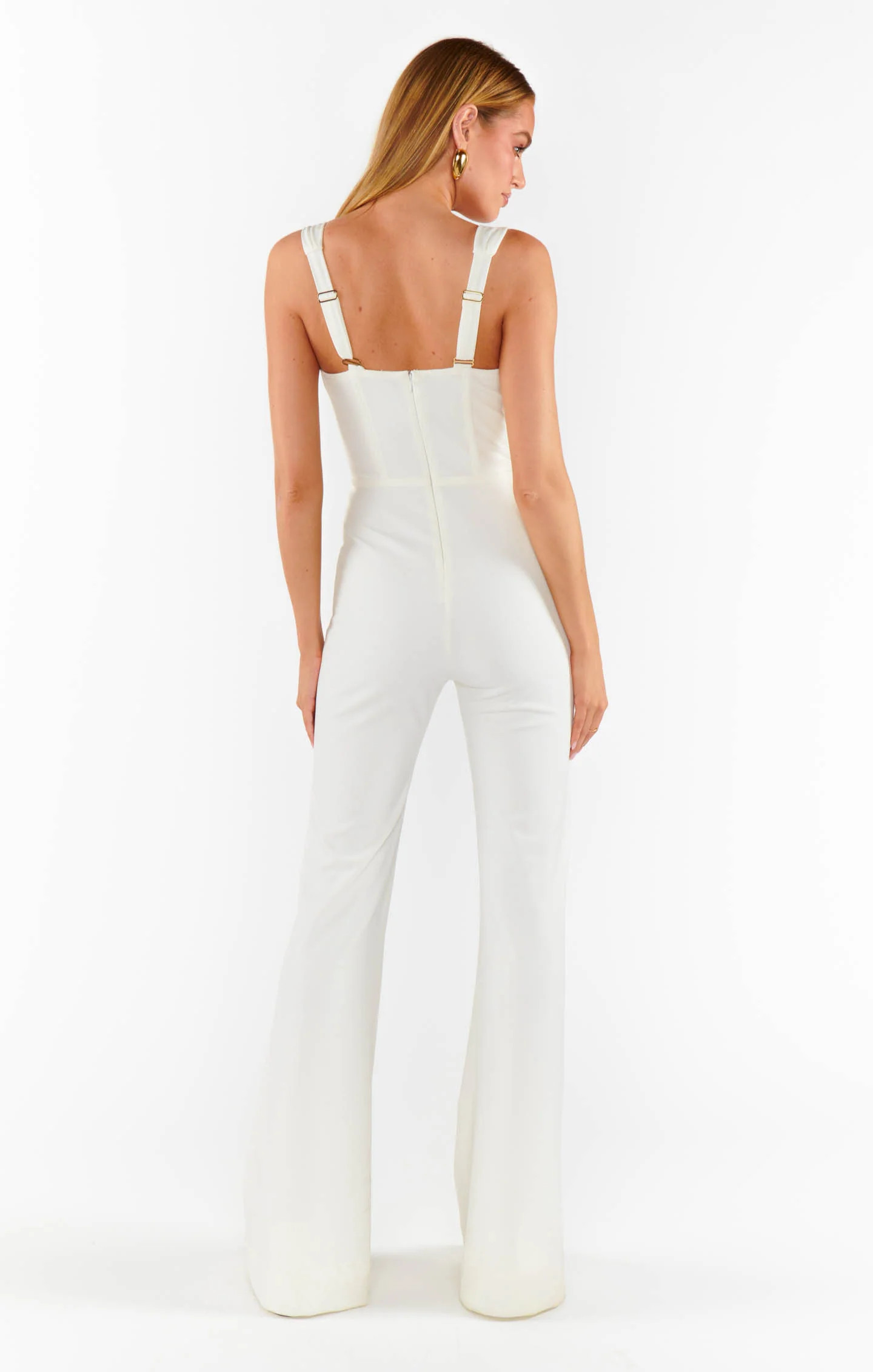 Nina Jumpsuit ~ White Stretch | Show Me Your Mumu