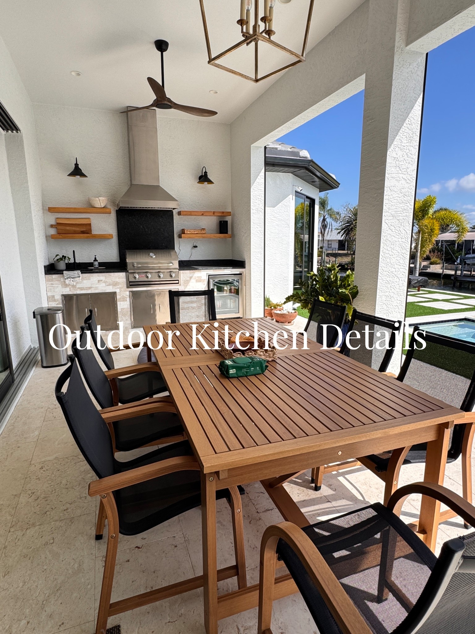 Outdoor kitchen details we finally pulled together 🤍

It took us a 13 months to get this space where we wanted it, but the biggest difference came down to the small pieces — lighting, shelving, and a few functional upgrades that made it feel finished.

Linking everything we used here if you’re building something similar.
