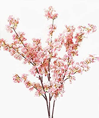 Ahvoler 39 Inch Artificial Cherry Blossom Branches Flowers Silk Peach Flowers Arrangements for Ho... | Amazon (US)