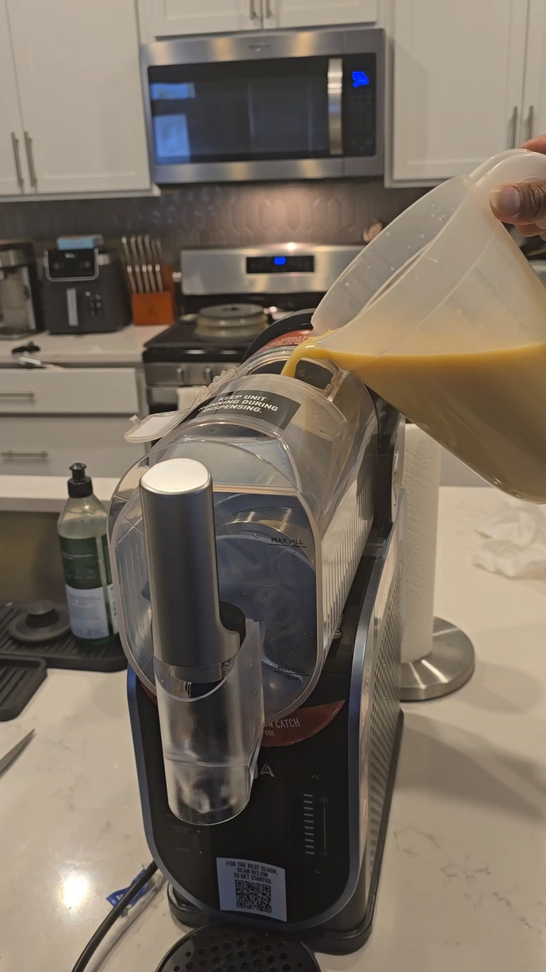 Weekend treat at home! 🍍🍹 We made frozen piña coladas in the Ninja Slushi, and they turned out perfectly smooth. If you love frozen drinks without leaving the house, this machine is so much fun to use. Shop my Ninja Slushi and the items I used below. 🖤
 

 #LTKdayinmylife #LTKOver40 #LTKHome