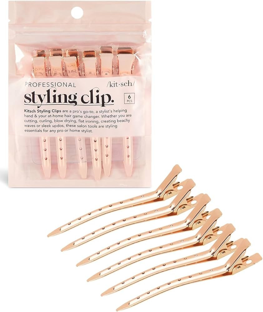 Kitsch Metal Duck Billed Hair Clips - Hair Styling Clips for Sectioning, Cutting, Coloring, Blow ... | Amazon (US)