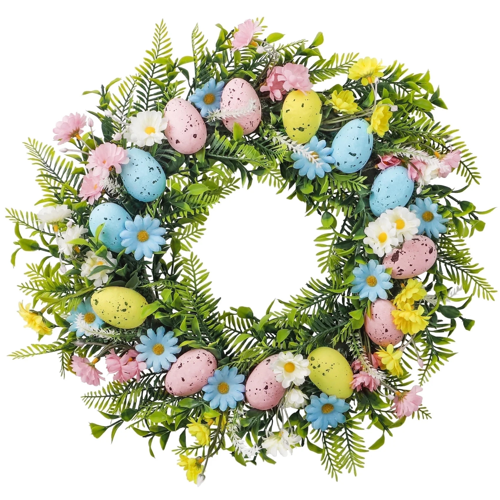Scidweet 18" Easter Wreaths, Spring Artificial Easter Egg Wreaths Decorations for Front Door Home... | Walmart (US)