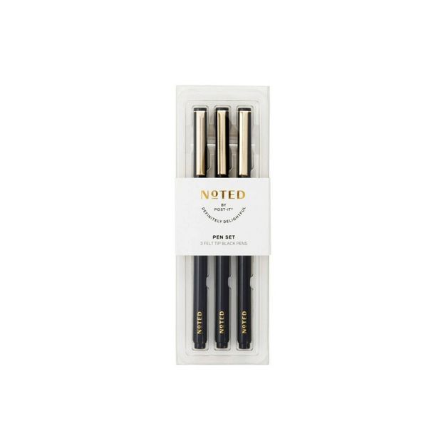 Post-it 3pk Pens 0.5mm - Black | Target