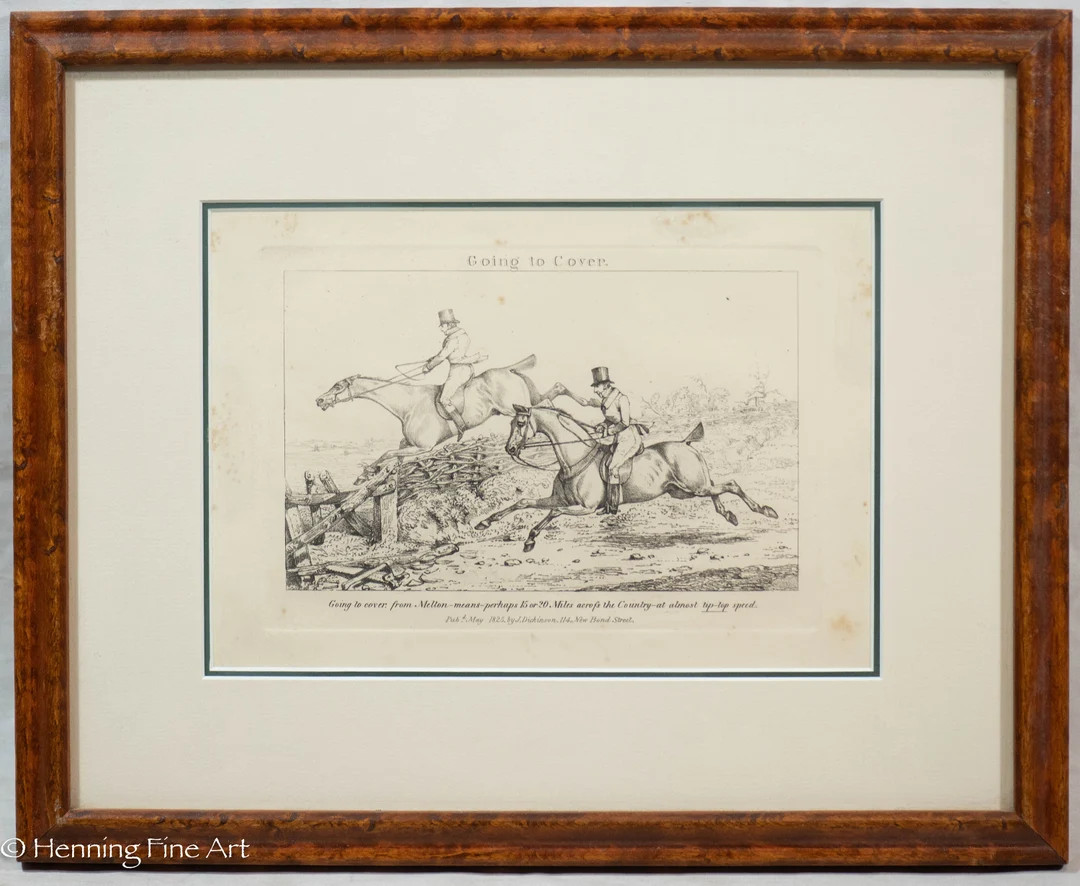 Beautiful 19th Century Antique English Lithograph Horse Riding Fine Decorative 6 | Etsy (US)