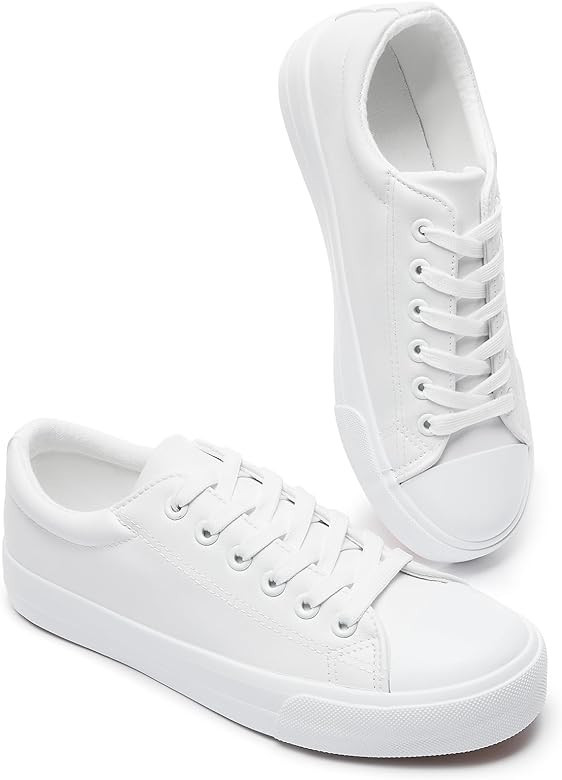 Women's Canvas Shoes Fashion Sneakers White Tennis Shoes Casual Slip on Shoes Floral Embroidered ... | Amazon (US)