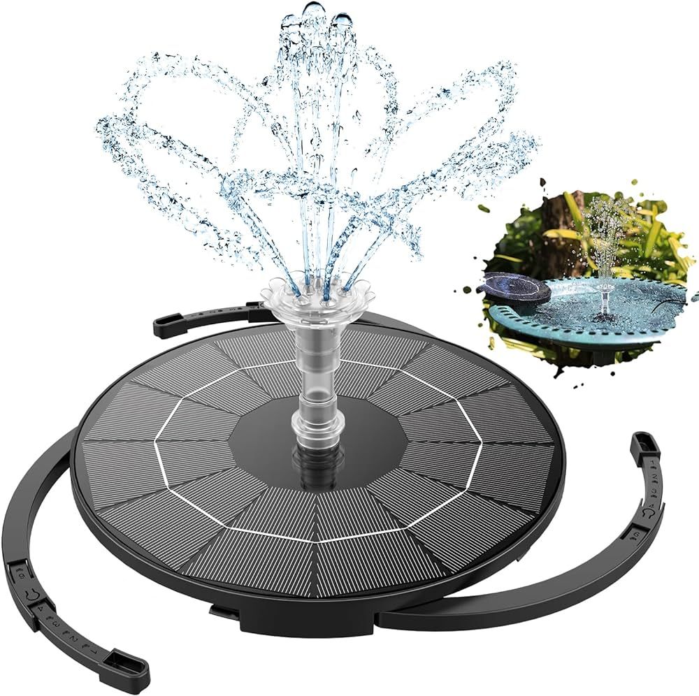 AISITIN 3.5W Solar Fountain Pump for Water Feature Outdoor DIY Solar Bird Bath Fountain with Mult... | Amazon (US)