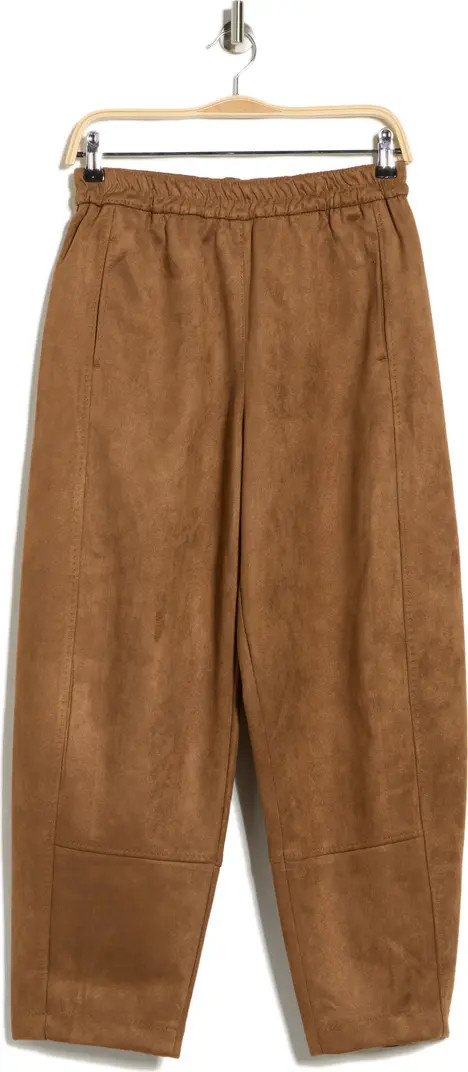 MAX STUDIO Faux Suede Barrel Pants | Nordstromrack | Nordstrom Rack