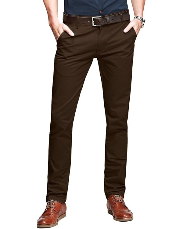 Match Mens Slim Tapered Flat Front Casual Pants | Amazon (US)