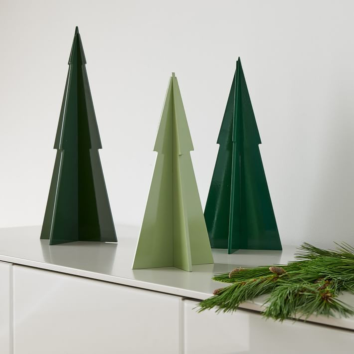 Decorative Lacquer Trees (Set of 3) - Green | West Elm (US)