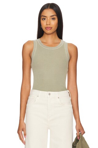 Isabel Rib Tank in Spring Moss | Revolve Clothing (Global)