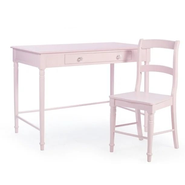 Classic Playtime Spindle Desk and Chair with Optional Hutch - Pink | Walmart (US)