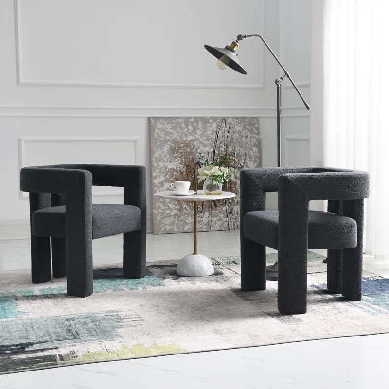 24" Wide Boucle Upholstered Armchair | Wayfair North America