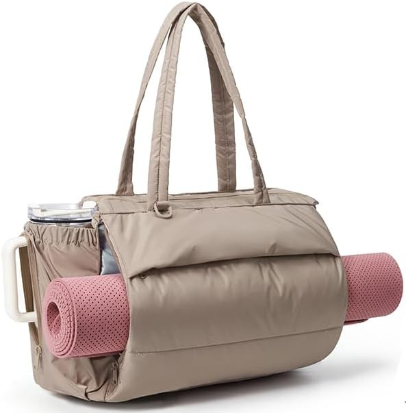 BAGSMART Yoga Tote Bag for Women with Knotted Handle, Lightweight Pilates Bag with Yoga Mat Holde... | Amazon (US)