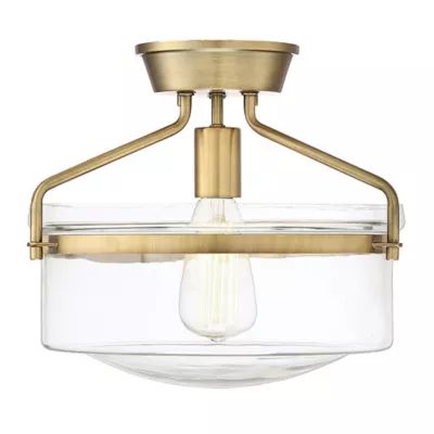 Filament Design Semi-Flush-Mount Ceiling Light Fixture in Brass | Bed Bath & Beyond | Bed Bath & Beyond