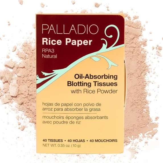 Palladio Rice Paper Facial Tissues for Oily Skin, Face Blotting Sheets Made from Natural Rice, Oi... | Walmart (US)