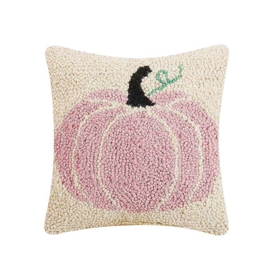 Peking Handicraft Pink Pumpkin Halloween Polyfill Hook Throw Pillow, 10-inch Square, Wool and Pol... | Amazon (US)