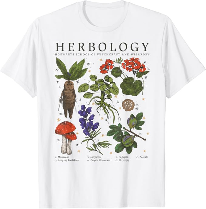 Harry Potter Herbology Plants Short Sleeve T-Shirt | Amazon (US)