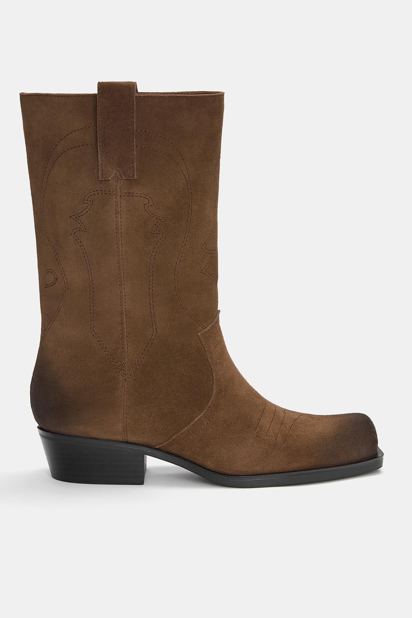 Distressed leather boots | PULL and BEAR UK