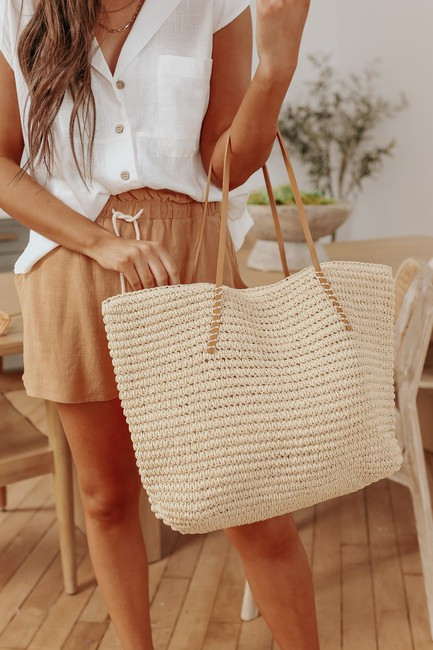 Villa Ivory Woven Straw Tote | Magnolia Boutique