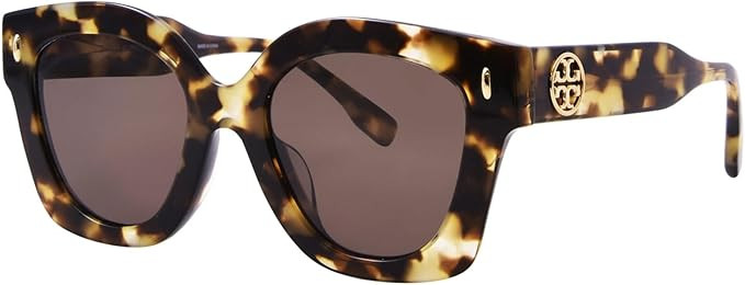 Tory Burch Sunglasses TY 7201 U 199573 Vintage Tortoise/Dark Brown Polyamide S | Amazon (US)
