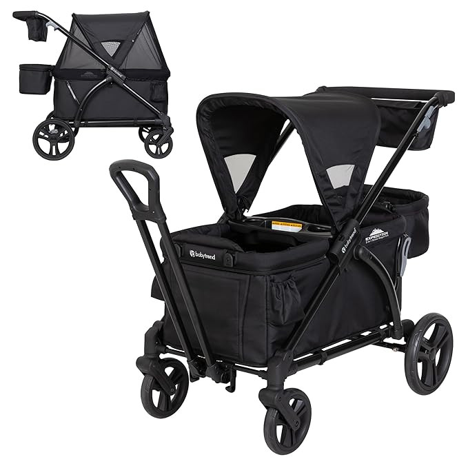 Baby Trend Expedition 2-in-1 Stroller Wagon PLUS, Ultra Black | Amazon (US)