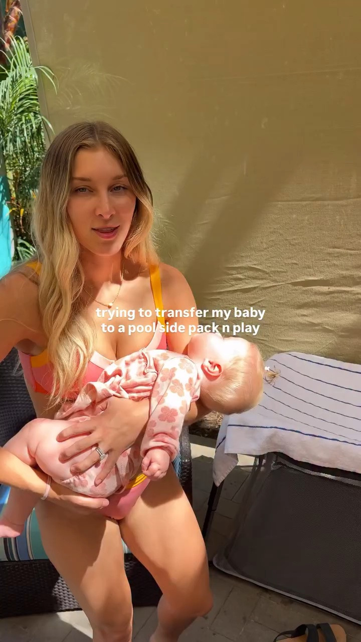 Opinions on bringing a pack n play to the pool?! 

#sleeptraining #7monthold #sleeptrain #naptime #motherhood