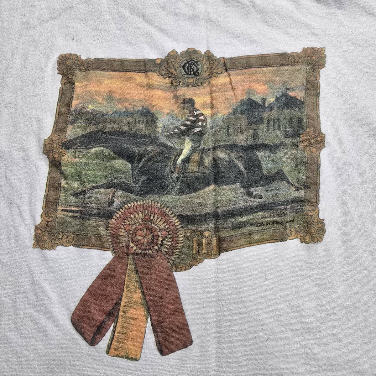 Vintage Calvin Klein Single Stitch Horse Race T Shirt Size Large??? See Photo | eBay | eBay US