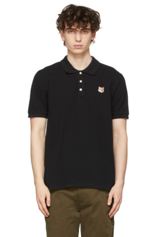 Maison Kitsuné - 黑色 Fox Head Patch Polo 衫 | SSENSE