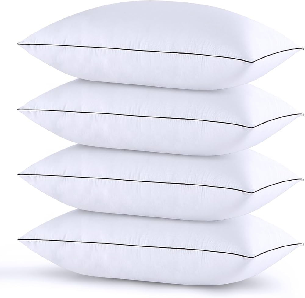 HUXMEYSON Pillows Standard Size Set of 4, Bed Pillows Set of 4, Down Alternative Luxury Hotel Pil... | Amazon (US)
