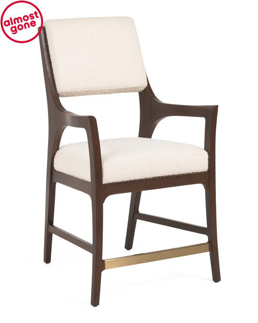 23x43.5 Eichler Solid Wood Frame Counter Stool | TJ Maxx