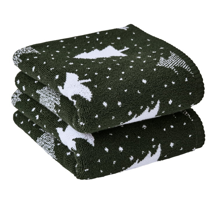Better Homes & Gardens Signature Soft Holiday Decor 2PK Hand Towel, Wintery Tree | Walmart (US)