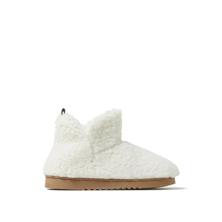 Dearfoams Cozy Comfort Women's Teddy Bootie Slippers - Walmart.com | Walmart (US)